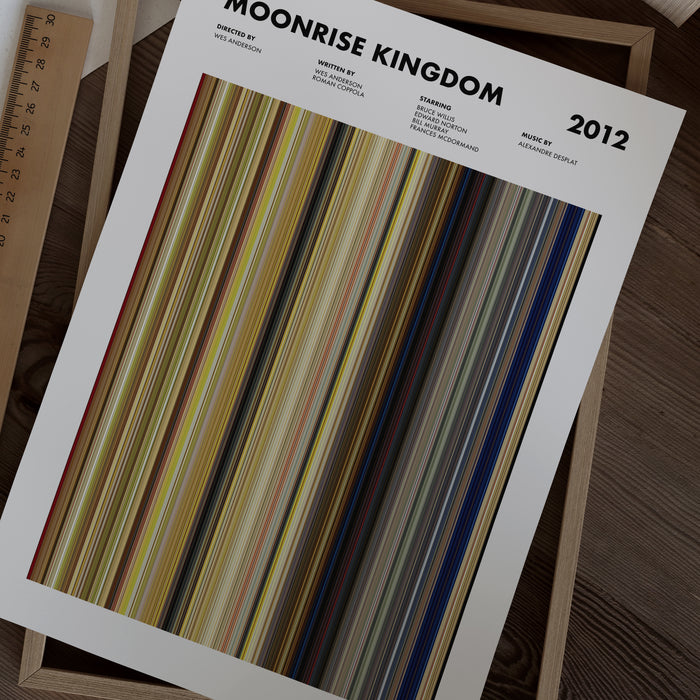 Moonrise Kingdom Movie Barcode Poster