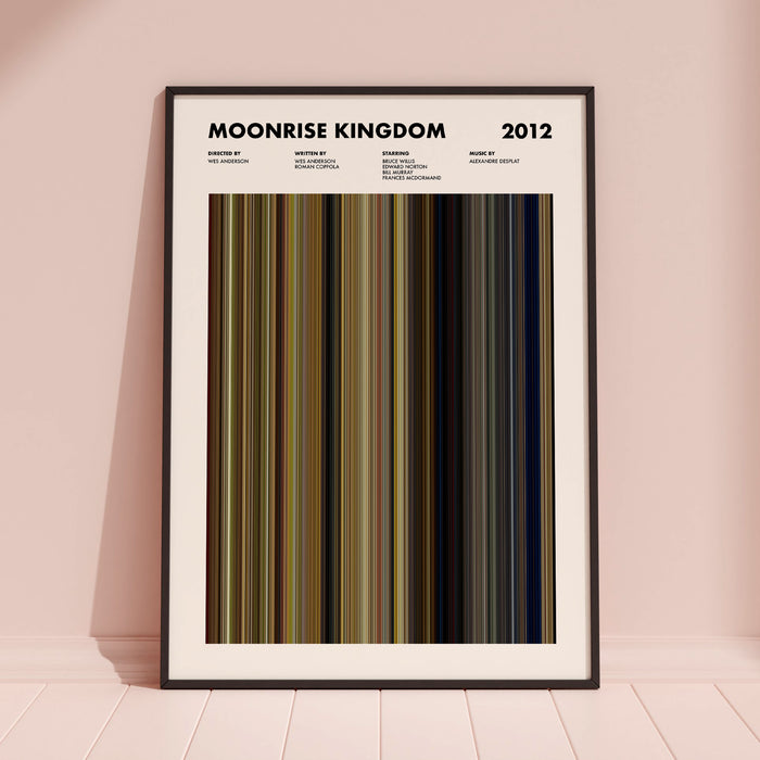 Moonrise Kingdom Movie Barcode Poster