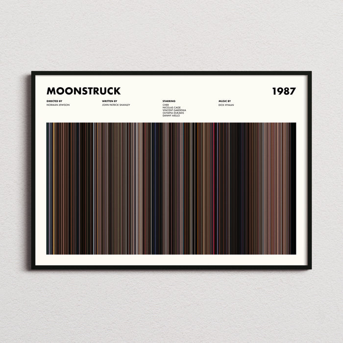 Moonstruck Movie Barcode Poster