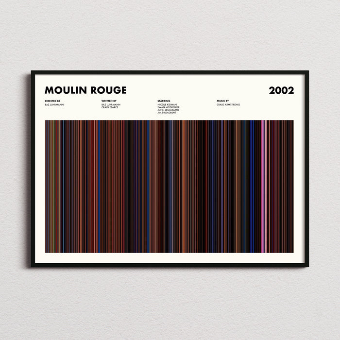 Moulin Rouge Movie Barcode Poster