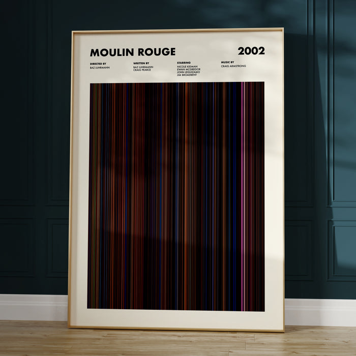 Moulin Rouge Movie Barcode Poster