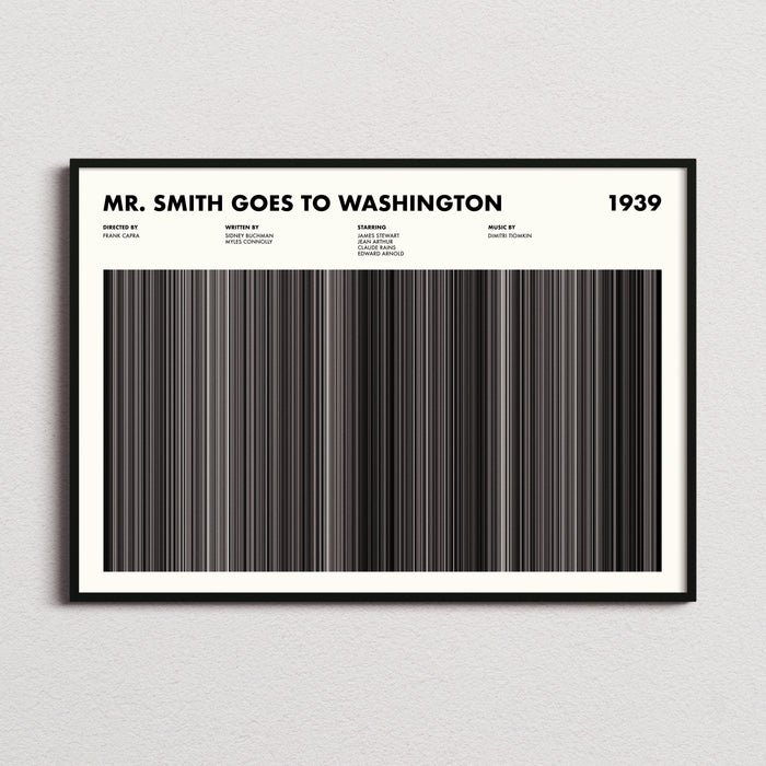 Mr Smith Goes To Washington Movie Barcode Poster