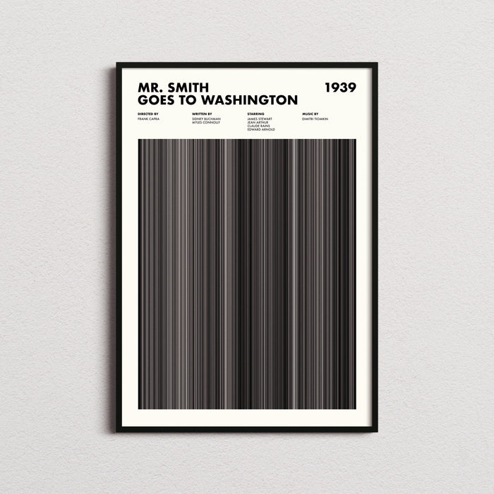 Mr Smith Goes To Washington Movie Barcode Poster