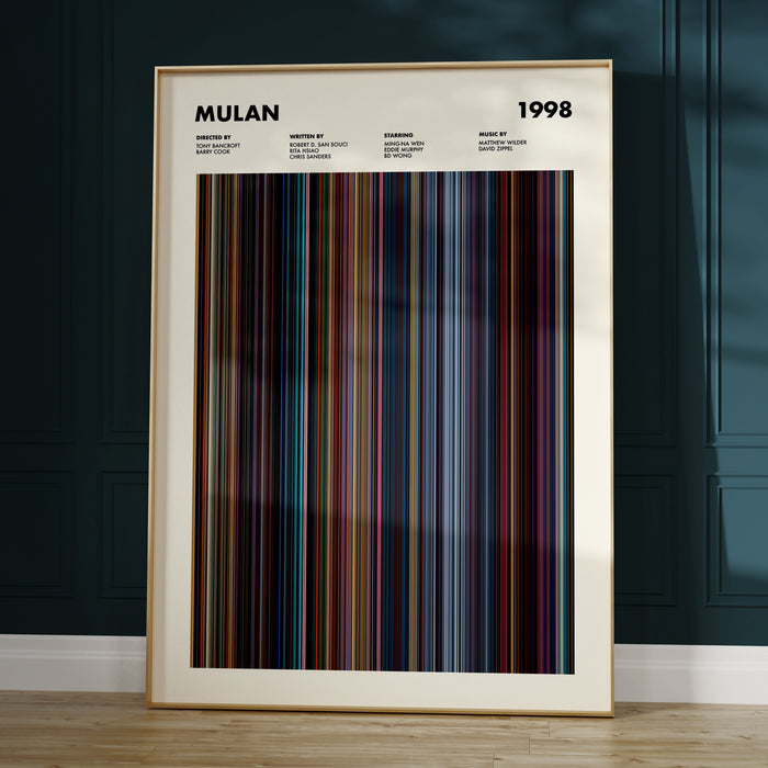 Mulan Movie Barcode Poster