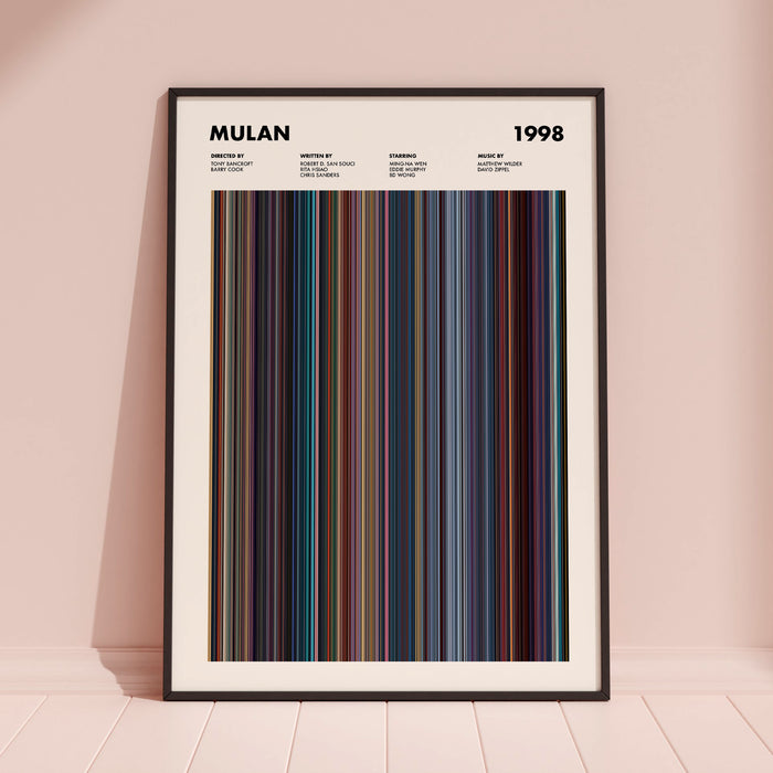 Mulan Movie Barcode Poster