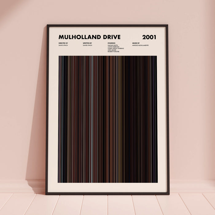 Mulholland Drive Movie Barcode Movie Barcode Poster