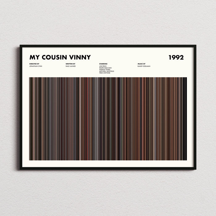 My Cousin Vinny Movie Barcode Poster