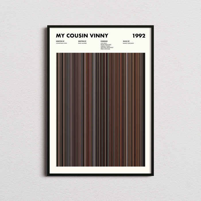 My Cousin Vinny Movie Barcode Poster