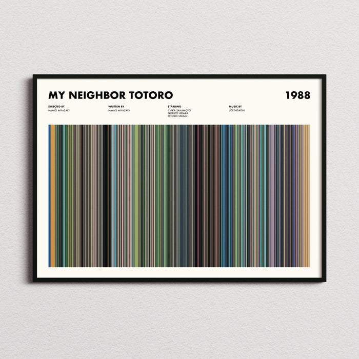 My Neighbor Totoro Movie Barcode Poster