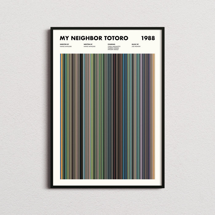 My Neighbor Totoro Movie Barcode Poster