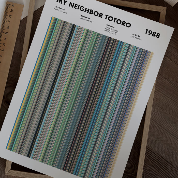 My Neighbor Totoro Movie Barcode Poster