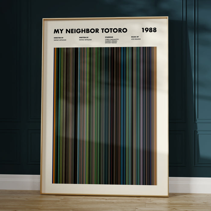 My Neighbor Totoro Movie Barcode Poster