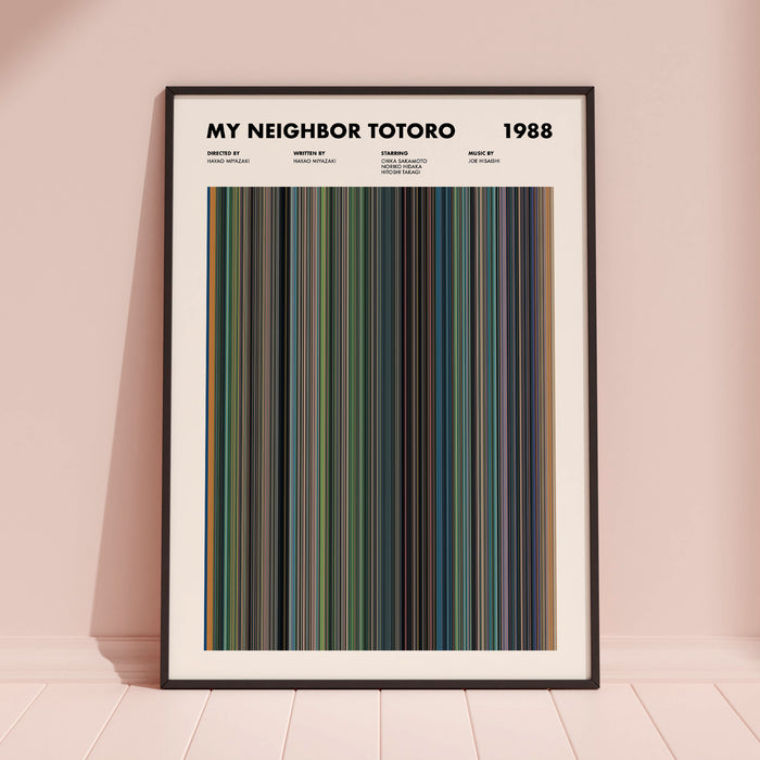 My Neighbor Totoro Movie Barcode Poster