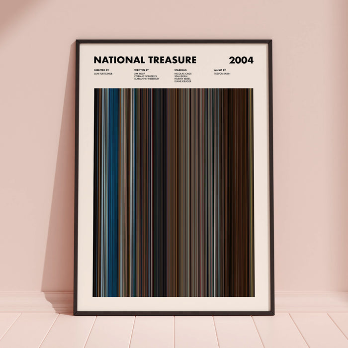 National Treasure Movie Barcode Poster