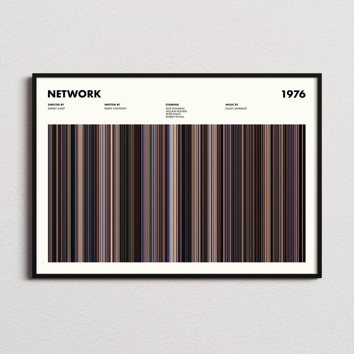 Network Movie Barcode Poster