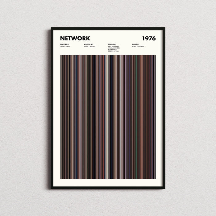 Network Movie Barcode Poster