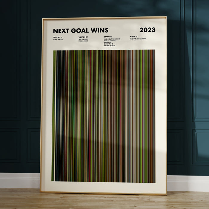 Next Goal Wins Movie Barcode Poster