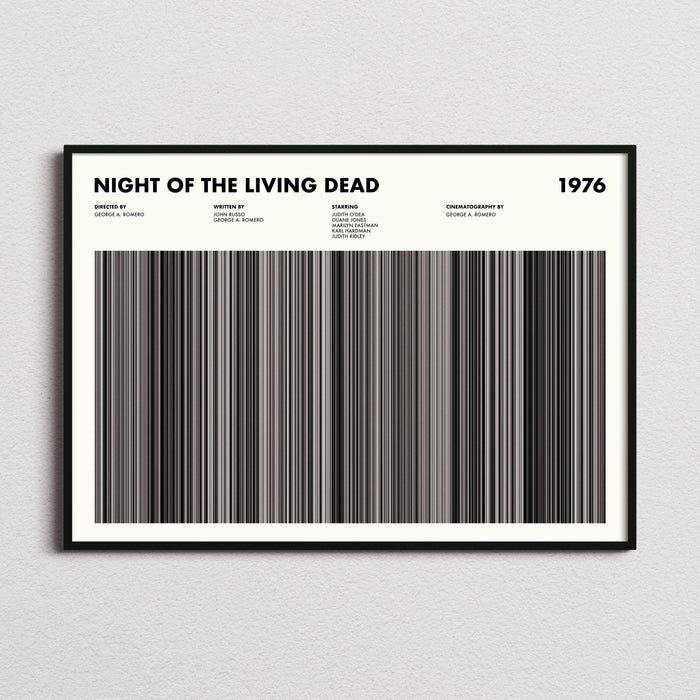 Night Of The Living Dead Movie Barcode Poster