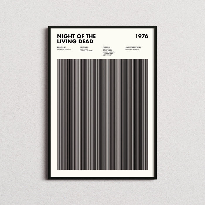 Night Of The Living Dead Movie Barcode Poster