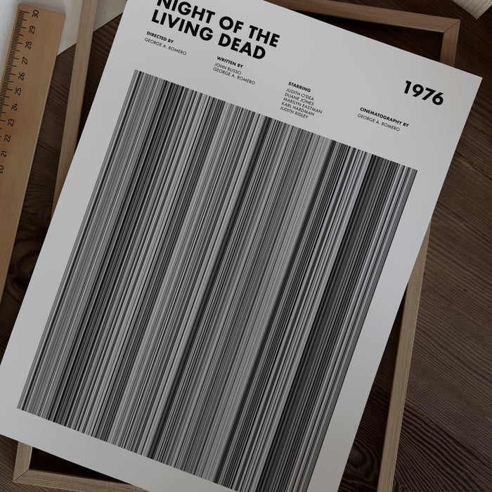 Night Of The Living Dead Movie Barcode Poster