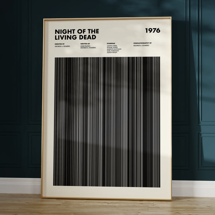 Night Of The Living Dead Movie Barcode Poster