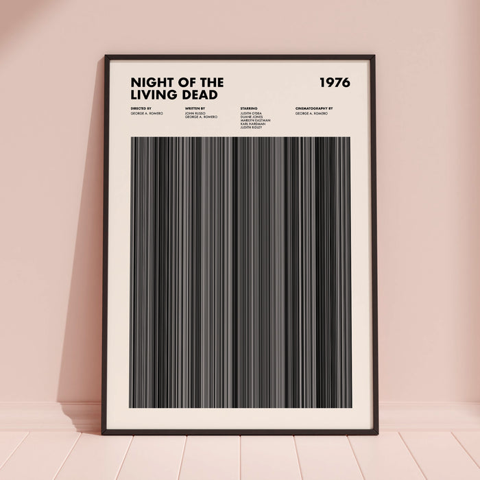 Night Of The Living Dead Movie Barcode Poster