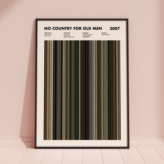 No Country For Old Men Movie Barcode Poster