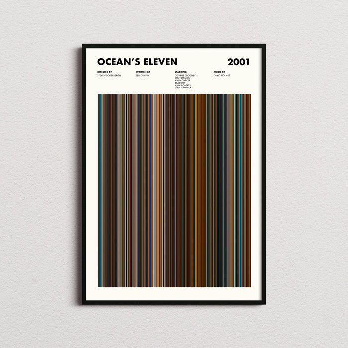 Oceans Eleven Movie Barcode Poster