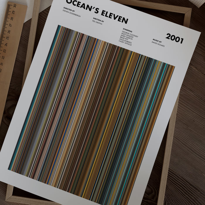 Oceans Eleven Movie Barcode Poster