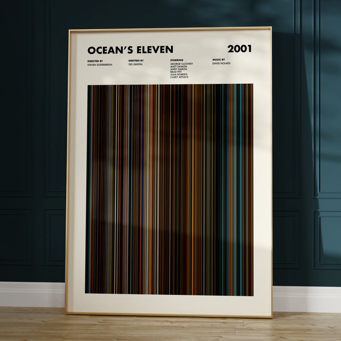 Oceans Eleven Movie Barcode Poster