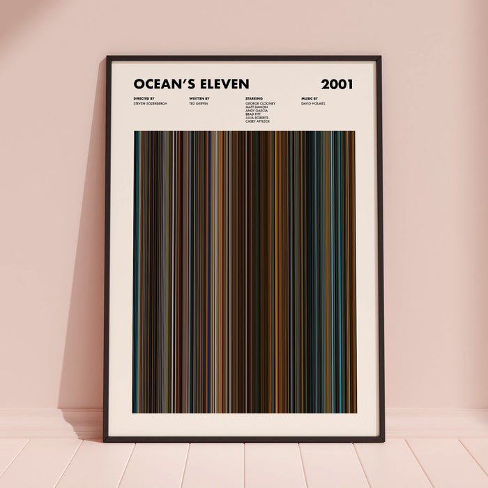 Oceans Eleven Movie Barcode Poster