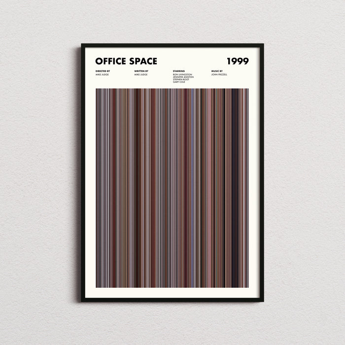 Office Space Movie Barcode Poster