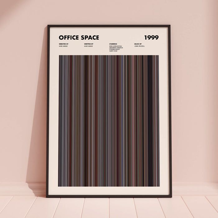 Office Space Movie Barcode Poster