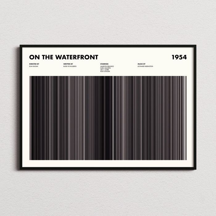 On The Waterfront Movie Barcode Poster