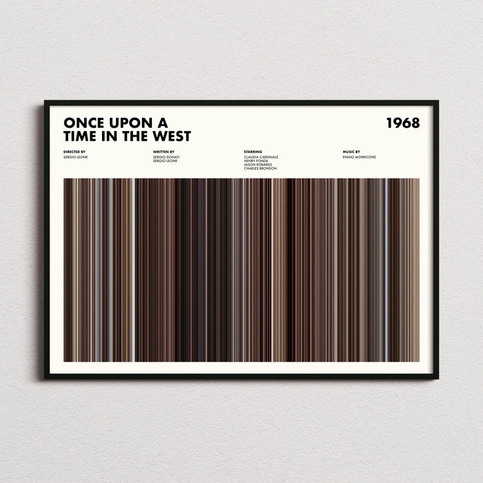 Once Upon A Time In The West Movie Barcode Poster