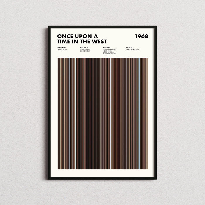 Once Upon A Time In The West Movie Barcode Poster