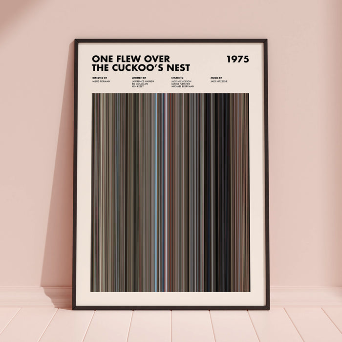 One Flew Over the Cuckoo's Nest Movie Barcode Poster