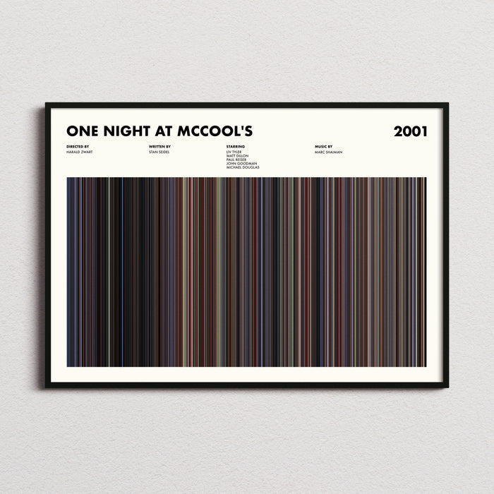 One Night At McCool's Movie Barcode Movie Barcode Poster