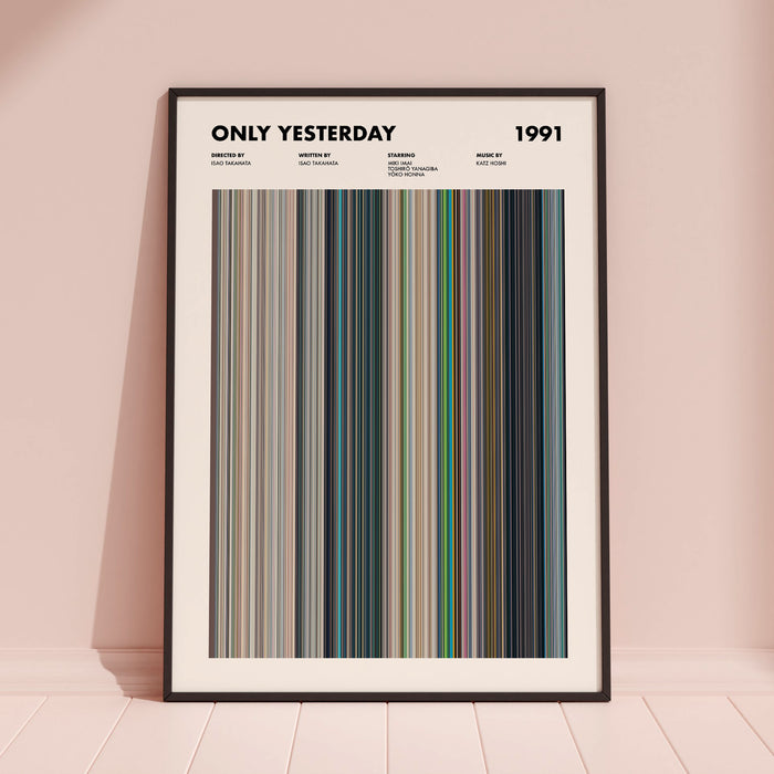 Only Yesterday Movie Barcode Poster