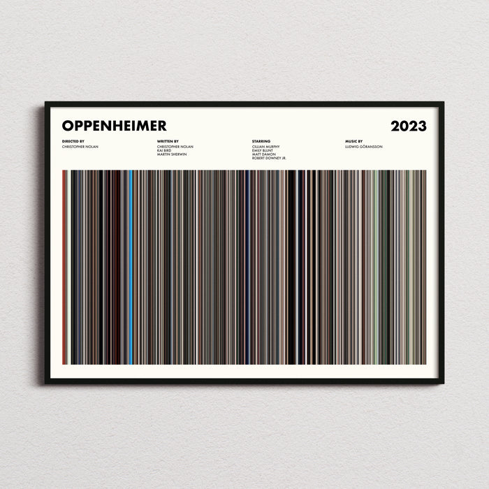 Oppenheimer Movie Barcode Poster