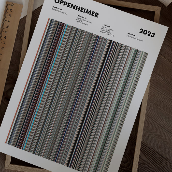Oppenheimer Movie Barcode Poster