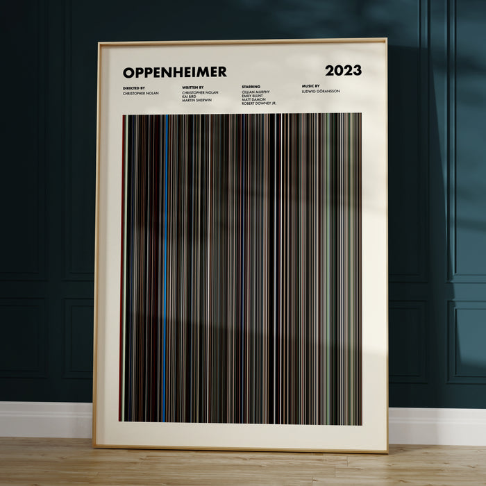 Oppenheimer Movie Barcode Poster