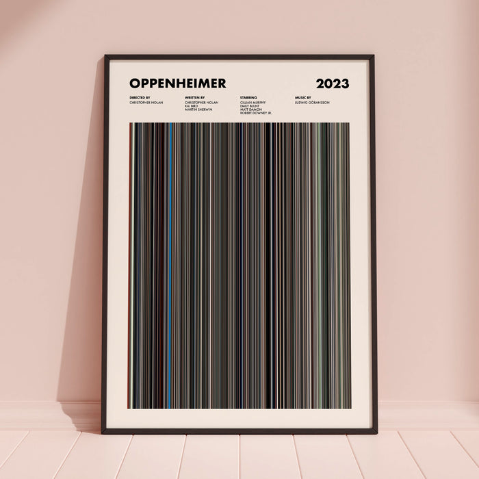 Oppenheimer Movie Barcode Poster