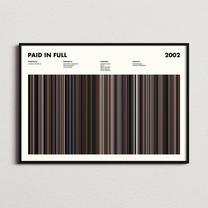 Paid In Full Movie Barcode Poster