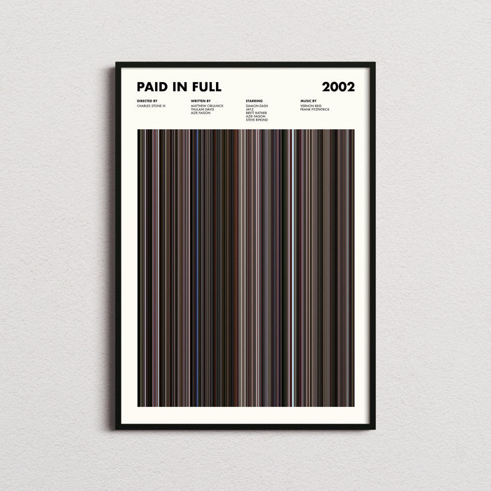 Paid In Full Movie Barcode Poster