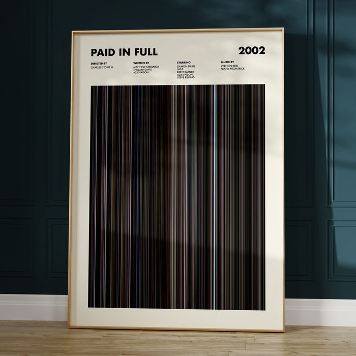 Paid In Full Movie Barcode Poster