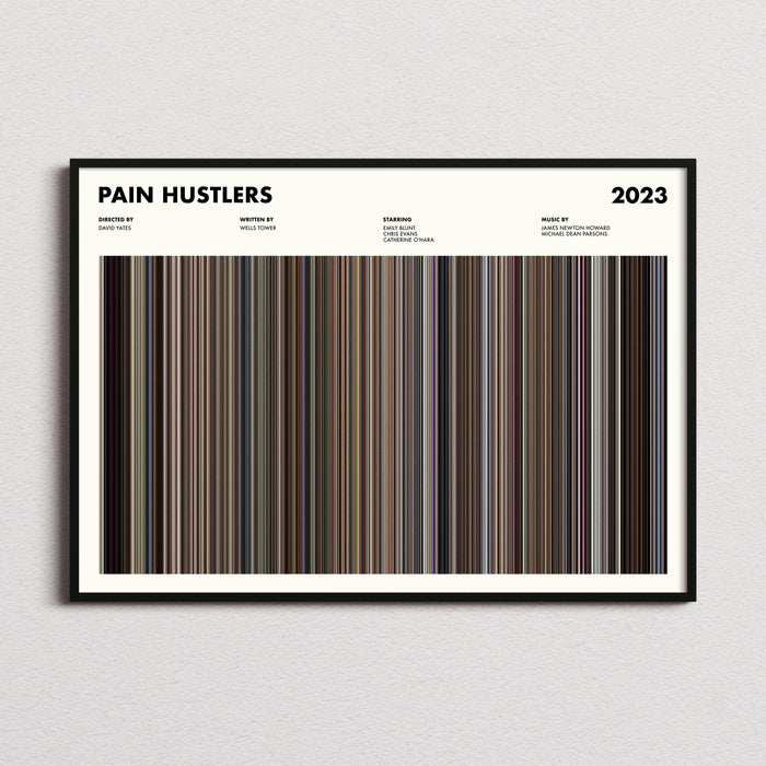 Pain Hustlers Movie Barcode Poster