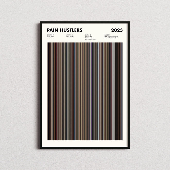 Pain Hustlers Movie Barcode Poster