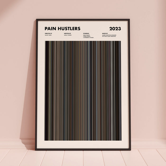 Pain Hustlers Movie Barcode Poster