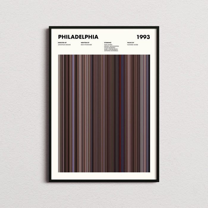 Philadelphia Movie Barcode Poster